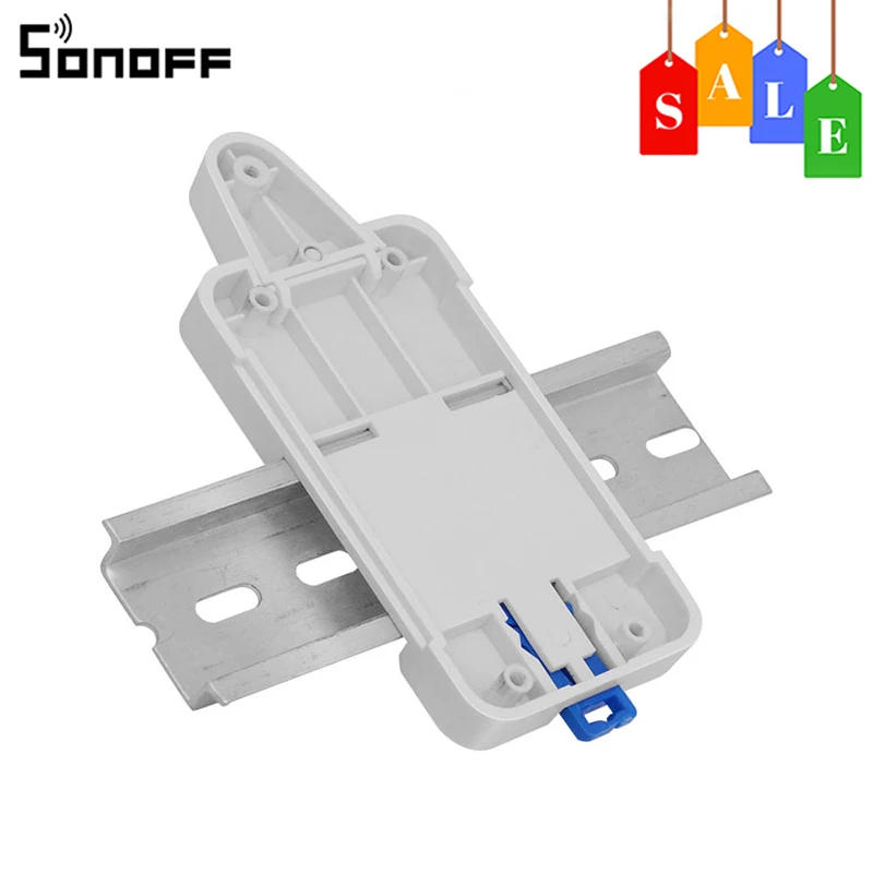 Sonoff dr dinレールトレイスマートホームオートメーションモジュール調整可能なマウントレールケースホルダー配電盤ソリューションsonoff製品