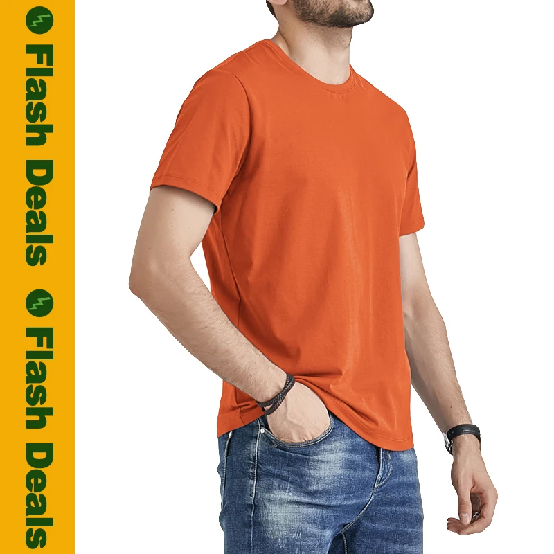 Camiseta de algodón para hombre y mujer, ropa familiar larga y Lisa, Camisetas básicas para niño y niña, regalos para amantes, naranja