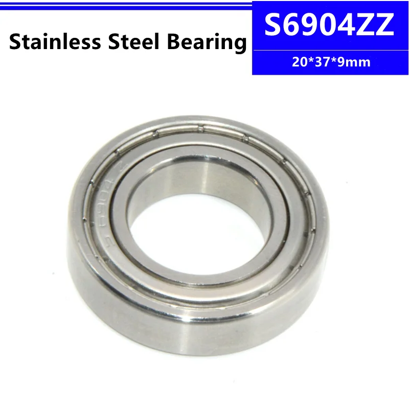 Stainless Steel bearing S6904ZZ 20*37*9mm Deep Groove Ball Bearing 6904 20x37x9 mm S6904-2Z S6904Z