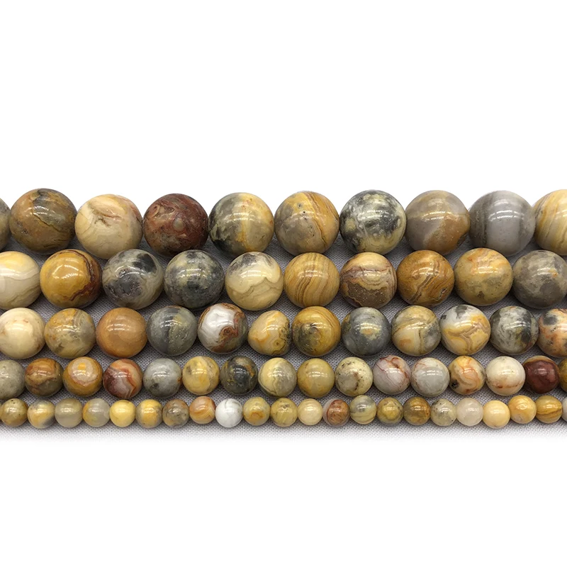 Fctory Price Natural Stone Crazy Agat Round Beads 15