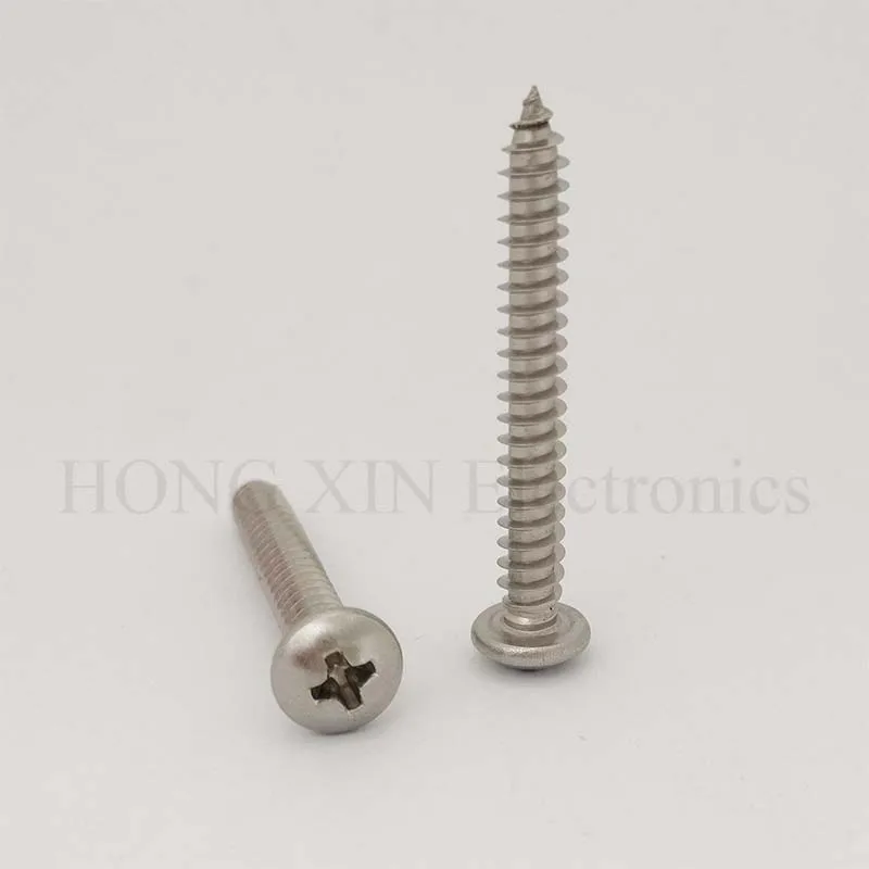 【 M5 * 40 】 304 Rvs Cross Phillips Pan Ronde Kop Zelftappende Schroef