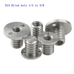 Stainless Steel Adapter Screw Conversion Nut Inch 3/8 Turn To 1/4 With Mounting Double Holes