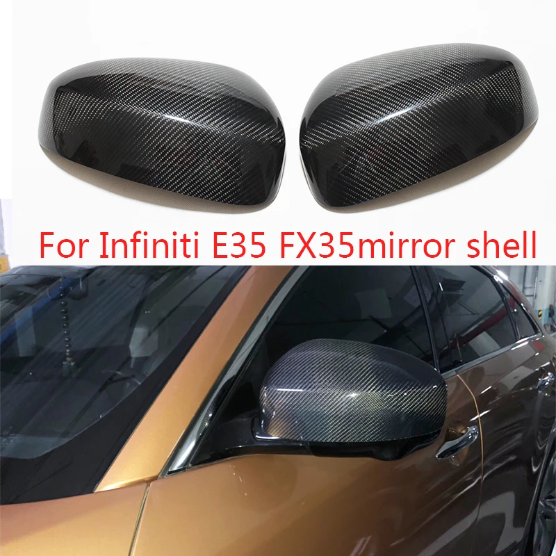 

Add On Style Carbon Fiber Rear View Mirror Cover For Infiniti FX35 FX37 2009 2010 2011 2012 2013 2014