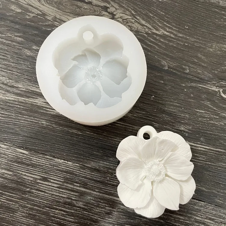 New Anemone Clay Mould Rose Flower silicone mold Aromatherapy Gypsum Candle Fondant Moulds Candy Chocolate Molds for Diy Deco