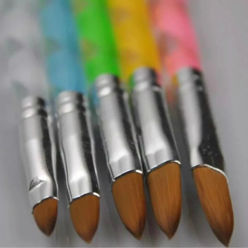 High Quality 5 Pcs Fashion&Useful Acrylic UV Gel Nail Art Builder Painting Drawing Brush Pen Set Nail Art Powde Brush