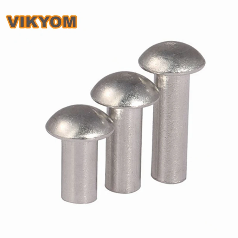 Rivetti solidi a testa tonda GB867 rivetto in alluminio a testa semicircolare a percussione a testa tonda rivetti semicircolari M2 M3 M4 M5 M6 M8