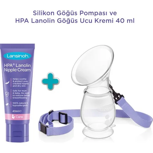 Lansinoh Silicone Breast Pump and HPA Lanolin 40 ml Cream