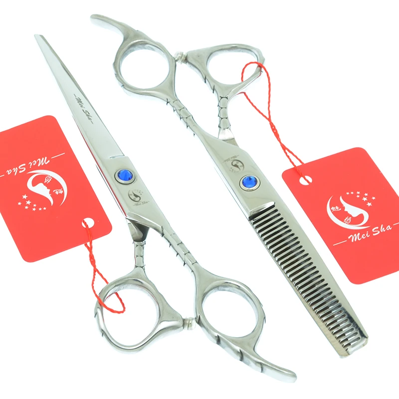 6.0 Inch Meisha JP440C Non-Slip Handle Hair Cutting Scissors Hairdressing Thinning Shears Haircut Tesoura Styling Tools A0107A