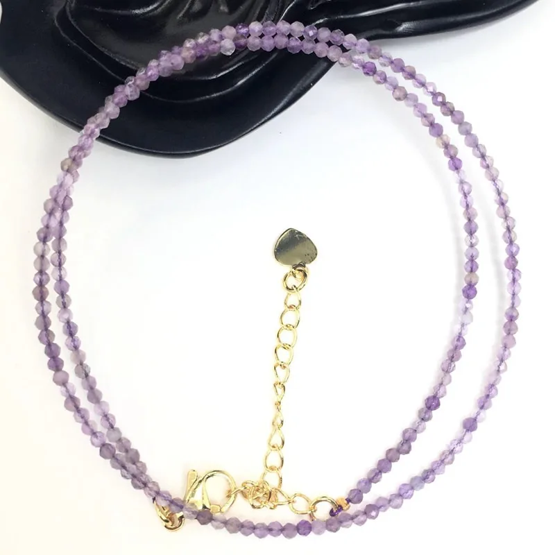 Schneidbare Glitzerperlen Edelsteine für Herren- und Damen-Halsketten, Armbänder, Kristallquarz, Achat, Choker-Schmuck, Partygeschenk, Mode, 2-3mm – Detail 39