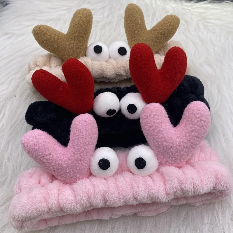 2021 Trend Fashion Women Korean Funny Plush Crab Headband INS Female Face Wash Makeup Headband Hairbands Hair Tie Accessories