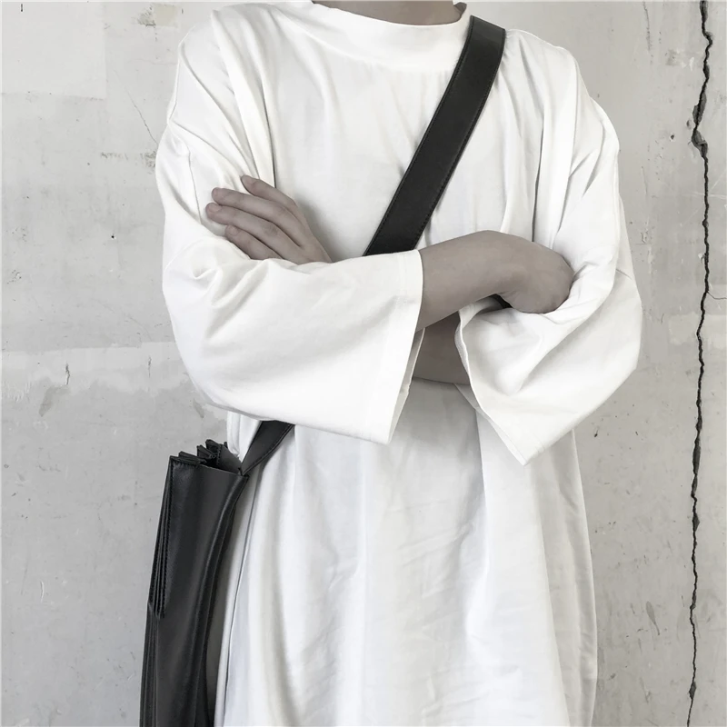 Women's new summer round collar solid color seven minute sleeve loose and comfortable short sleeve T-shirt fashion versatile