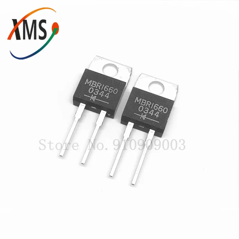 10PCS MBR1660 DIODE SCHOTTKY 60V 16A TO220-2L new original