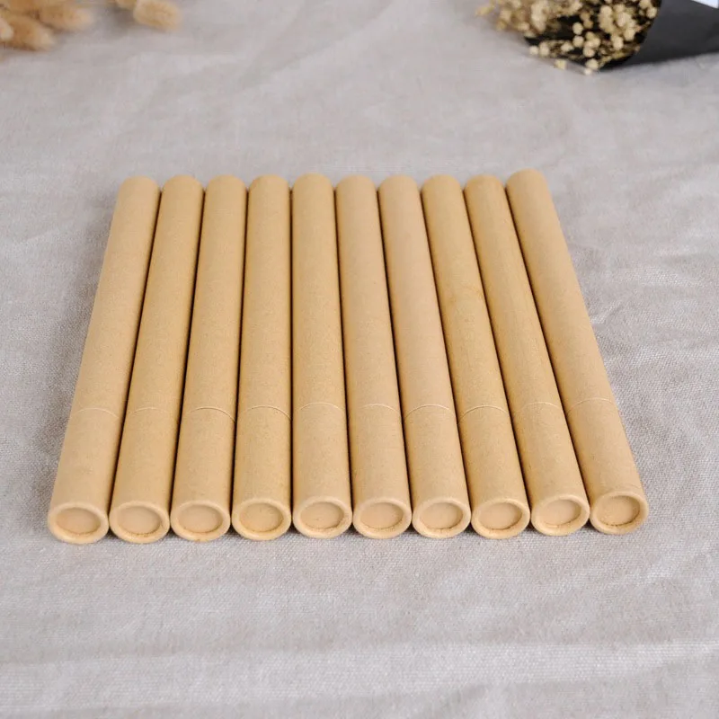 Long Incense Tube Kraft Paper Empty Incense Barrel Household Joss Sticks Packing Storage Box