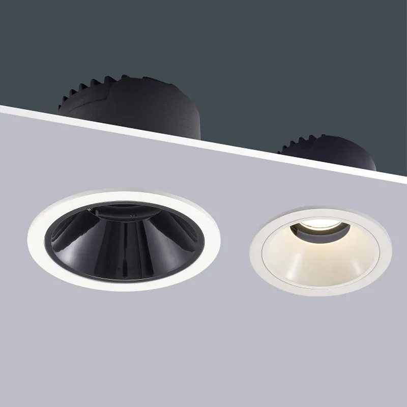 LED Depth Anti-Glare Spotlight No Main Light Adjustable Angle Hotel Living Room Wall Washing Light High Color Display