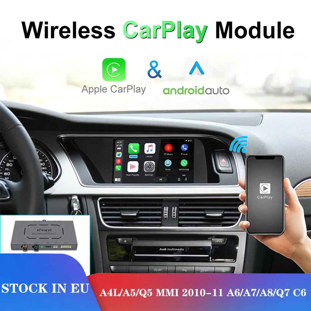 

Wireless Apple Carplay module For A4L/A5/Q5 MMI 2010-11 A6/A7A8/Q7 C6 iOS13 Android Mirror Car Play Android Auto wired ai box