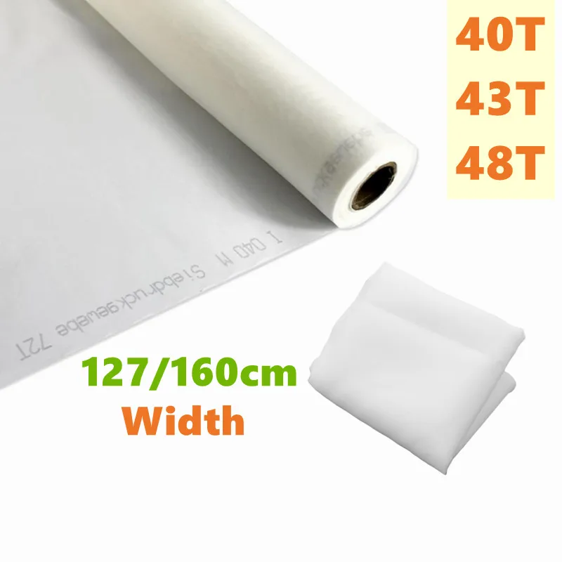 US Stock Silk Screen Fabric Mesh Fabric with 40T/43T/48T width 127cm/160cm