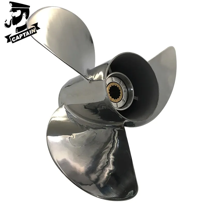 Captain Propeller 13 7/8X15 Fit Suzuki Outboard Engines DF60 DT75 DT85 DT115 Stainless Steel 13 Tooth Spline RH 58200-92J40-000