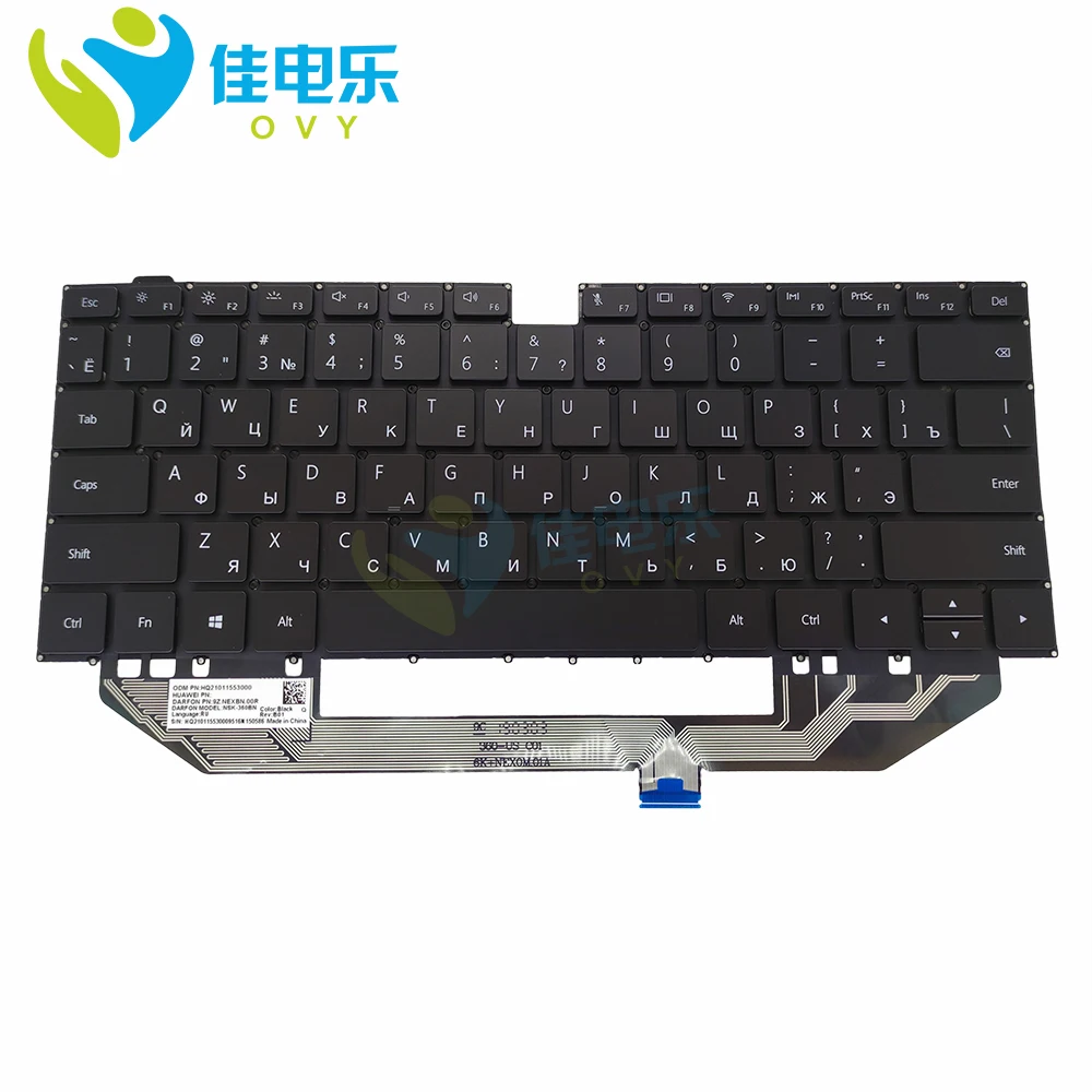 RU Russian Backlit Keyboards Light For HUAWEI MateBook X Pro MACH W19 W29 BL W19B W19C MACH-W19 MACH-W29 RUS Laptop Keyboard New