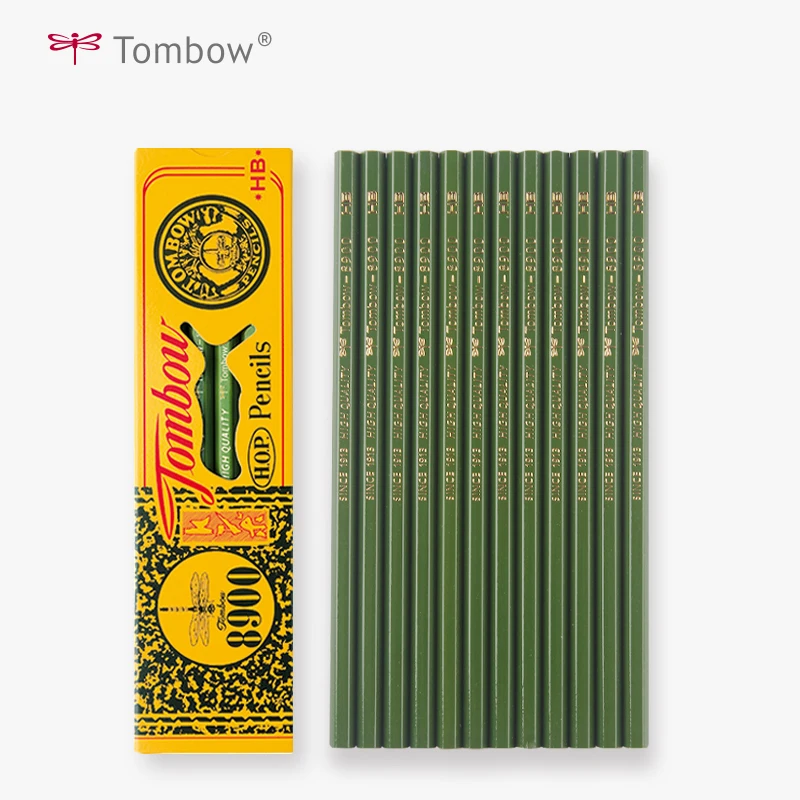 

12pcs/box Japan TOMBOW 8900 Pencil Student Writing Painting Sketch Pencil Writing Smooth H/B/2H/2B/HB