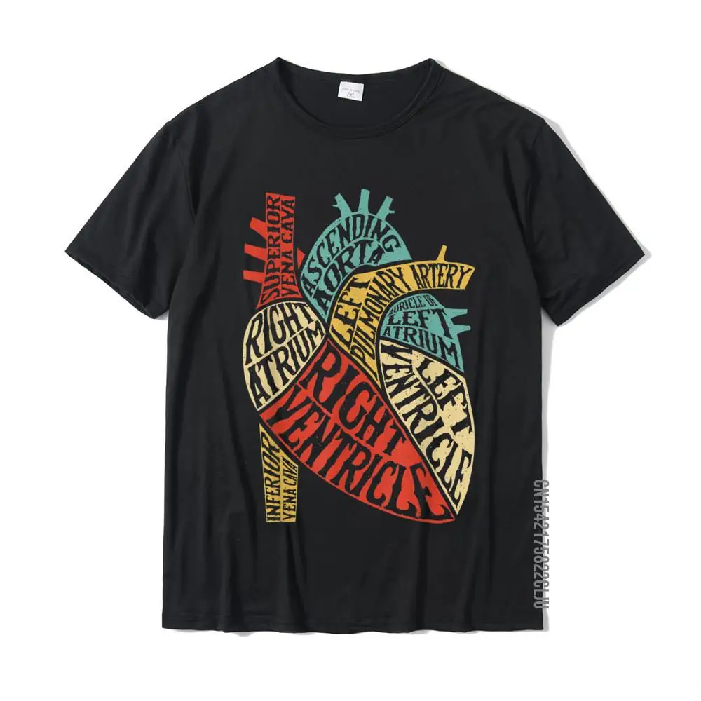 Heart Typography Anatomy Science Biology Biologist Men Women T-Shirt Men Coupons 3D Printed Tops & Tees Cotton T Shirts Summer