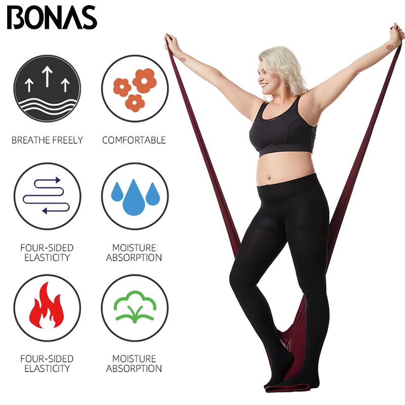 BONAS-pantimedias gruesas de terciopelo para mujer, mallas cálidas de cintura alta elástica, de talla grande, Otoño e Invierno