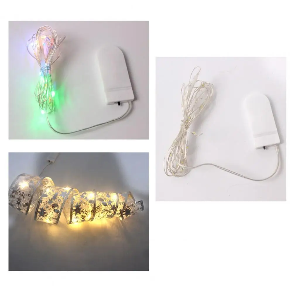 الشريط عيد الميلاد مع أضواء LED نسيج مقاوم للماء هدية التفاف شرائط للخارجية
