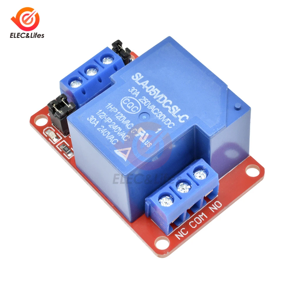 DC 5V 12V 24V 30A modulo relè a 1 canale ad alta potenza con scheda di isolamento accoppiatore ottico relè Trigger di alto livello basso per Arduino