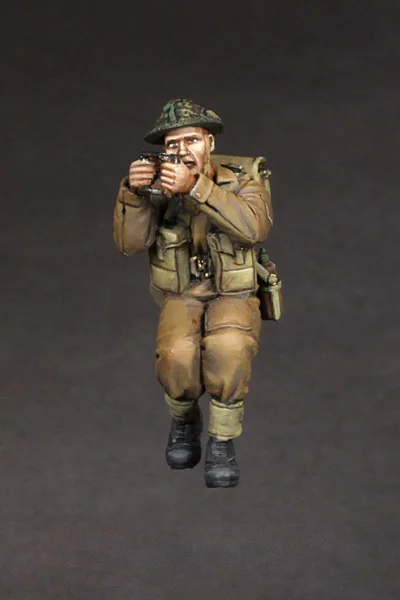 1/35 Nhựa Mô Hình Hình GK Anh Xạ Thủ Súng Máy, Chưa Lắp Ráp Và Không Phủ Sơn Bộ