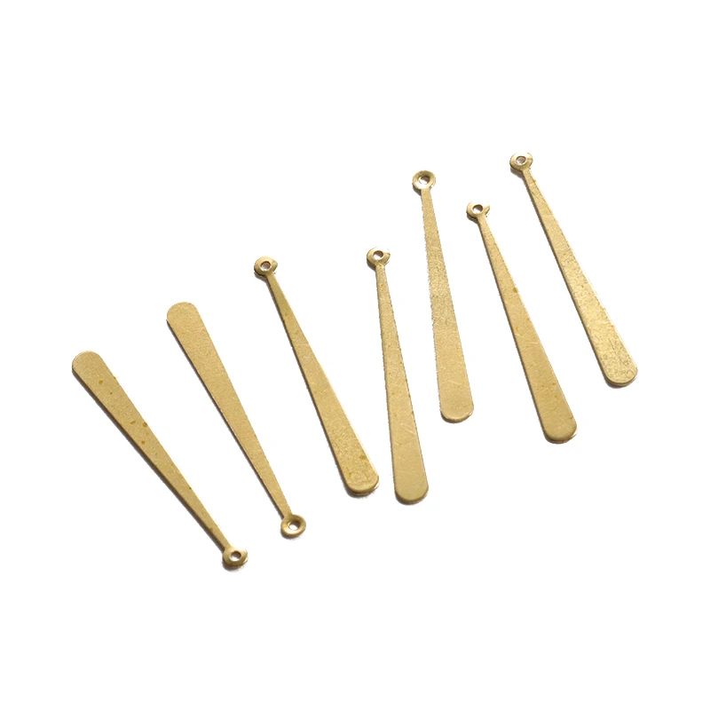 

50pcs/lot 4*38mm Long Bar Drop Charms Thin Blank Plummet Stamping Charms For DIY Jewelry Finding Making Crafts Accessories