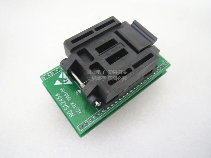 Clamshell tqfp44/lqfp44 sa245a SXA-QFP44 teste assento espaçamento 0.8mm ic queima assento adaptador teste banco de teste soquete