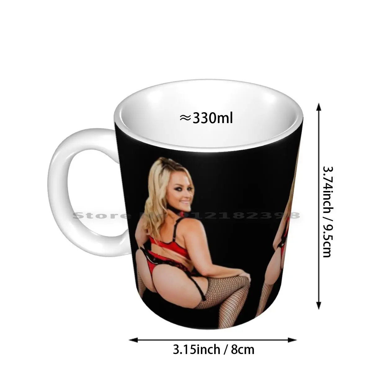 Big Booty Blonde Alexis Texas With Red Black Lingerie Ceramic Mugs Coffee Cups Milk Tea Mug Big Booty Blonde Alexis Texas With