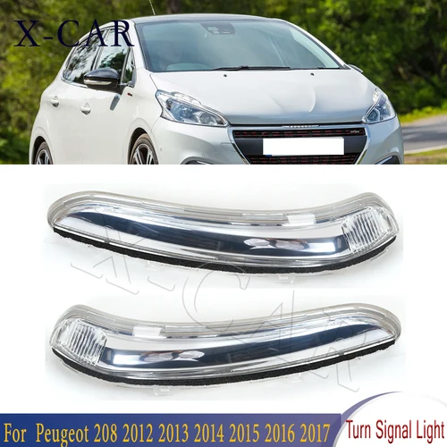 Para Peugeot 208 2012 2013 2014 2015 2016 2017 espejo retrovisor lateral luz intermitente lámpara indicadora 9814464880 9814464980