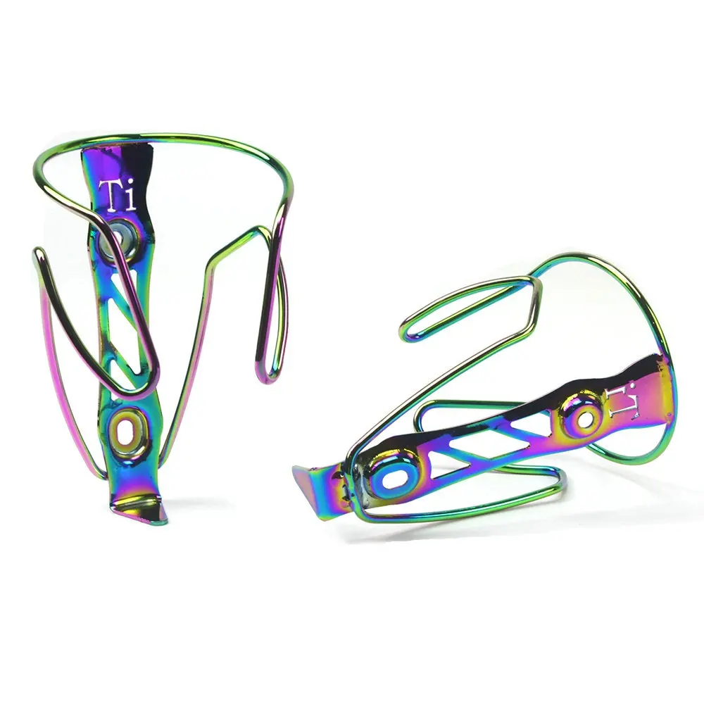 Ultralight Titanium Alloy Bike Water Bottle Cage Rainbow MTB/Road Bicycle botellero Bike Bottle Holder Bike Cycling Bottle Cage