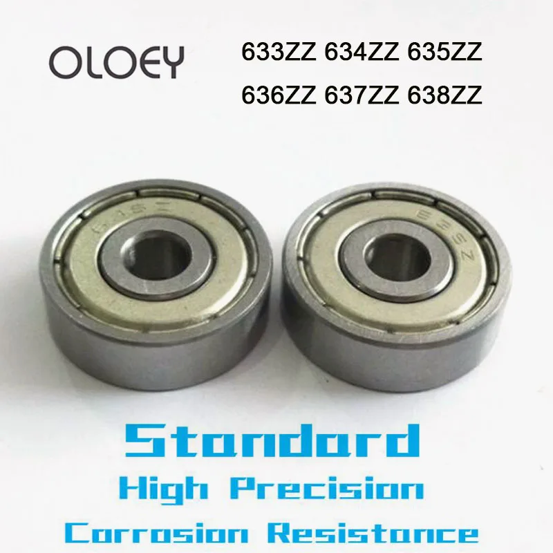 Bearing 633ZZ 634ZZ 635ZZ 636ZZ 637ZZ 638ZZ 639ZZ 5/10PCS High Quality Ball Bearings 3D Deep Groove Pulley Wheel High Precision