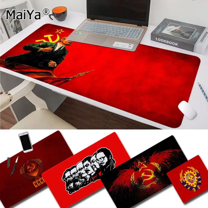 

Maiya High Quality Soviet Union USSR Flag Gamer Speed Mice Retail Small Rubber Mousepad Rubber PC Computer Gaming mousepad