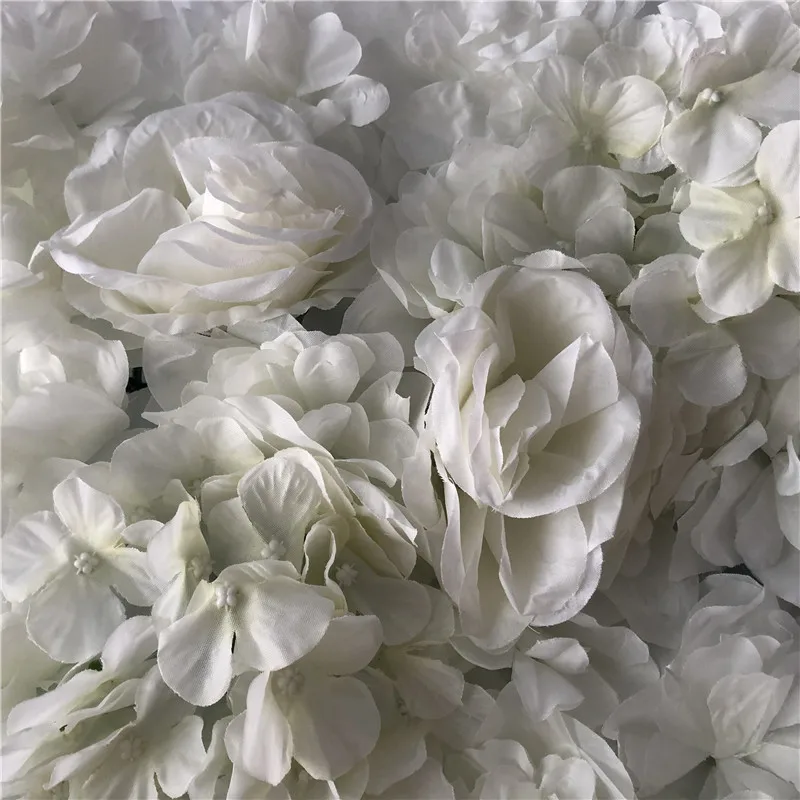 40x60CM White Silk Rose Flower Wall Artificial Flower for Wedding Decoration Flower Wall Romantic Wedding Home Backdrop Decor