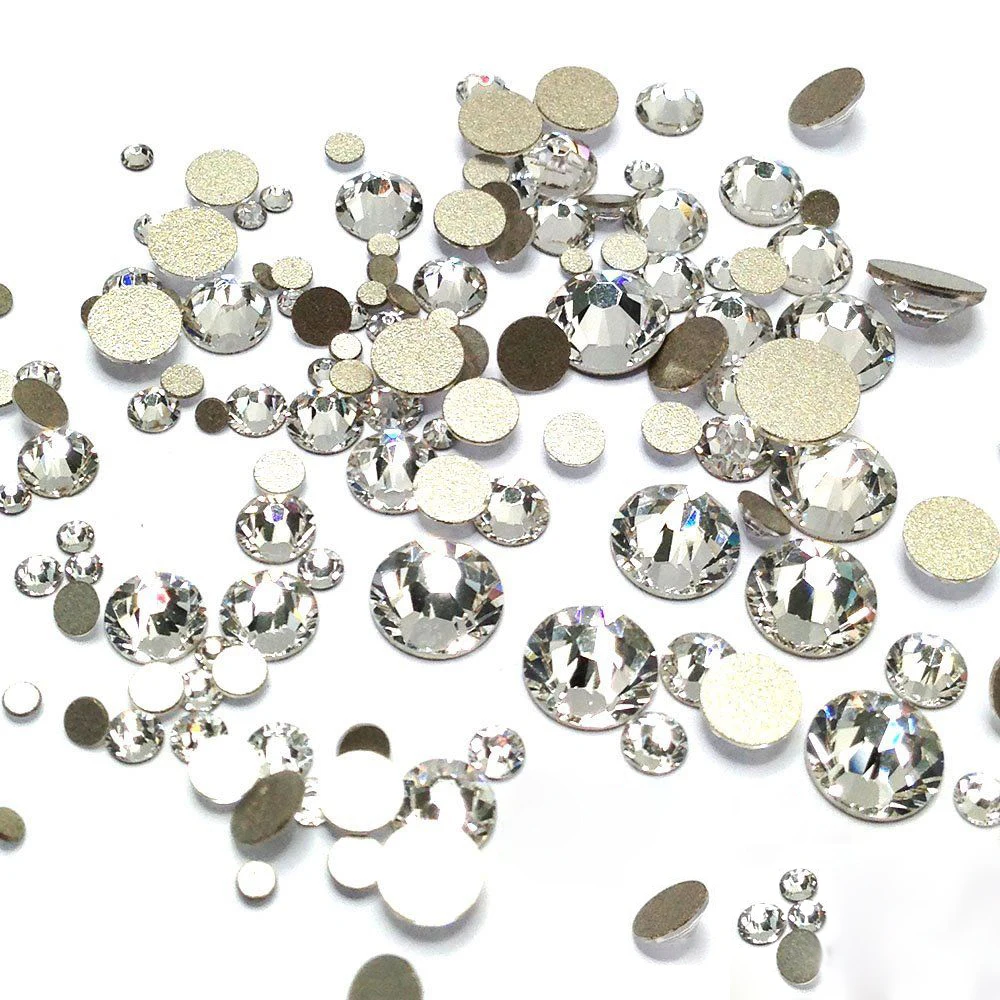 Rhinestones SS3-SS40 All Sizes 3D Nail Art Decorations Costura Crystal Clear Strass Crystal Non Hotfix Rhinestones