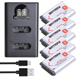 Batmax NP-BX1 1860mAh Battery+LED Dual Charger for Sony ZV-1 DSC-RX100 M7 DSC-WX500 HX300 WX300 HDR AS100v AS200V AS15 AS30V