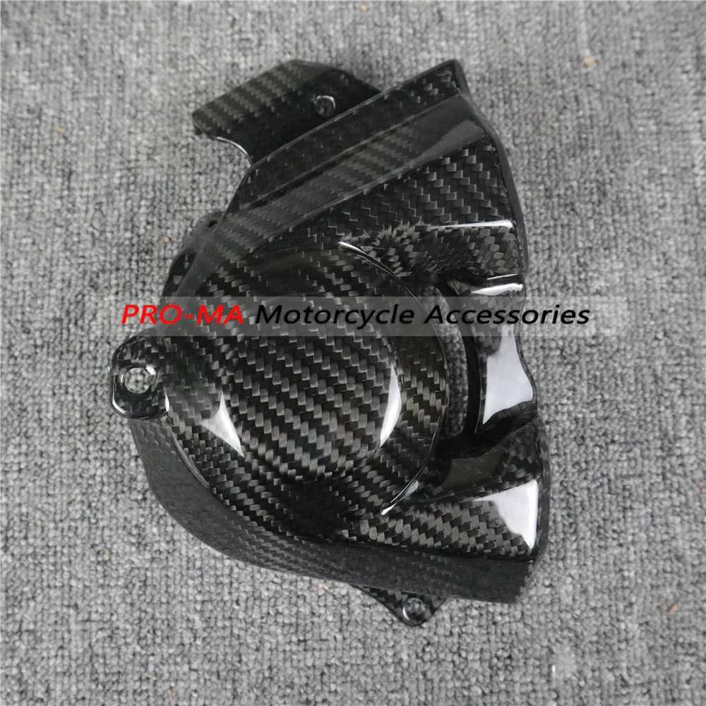 

Motorcycle Sprocket Cover in Carbon Fiber For Kawasaki H2 H2R Twill glossy weave