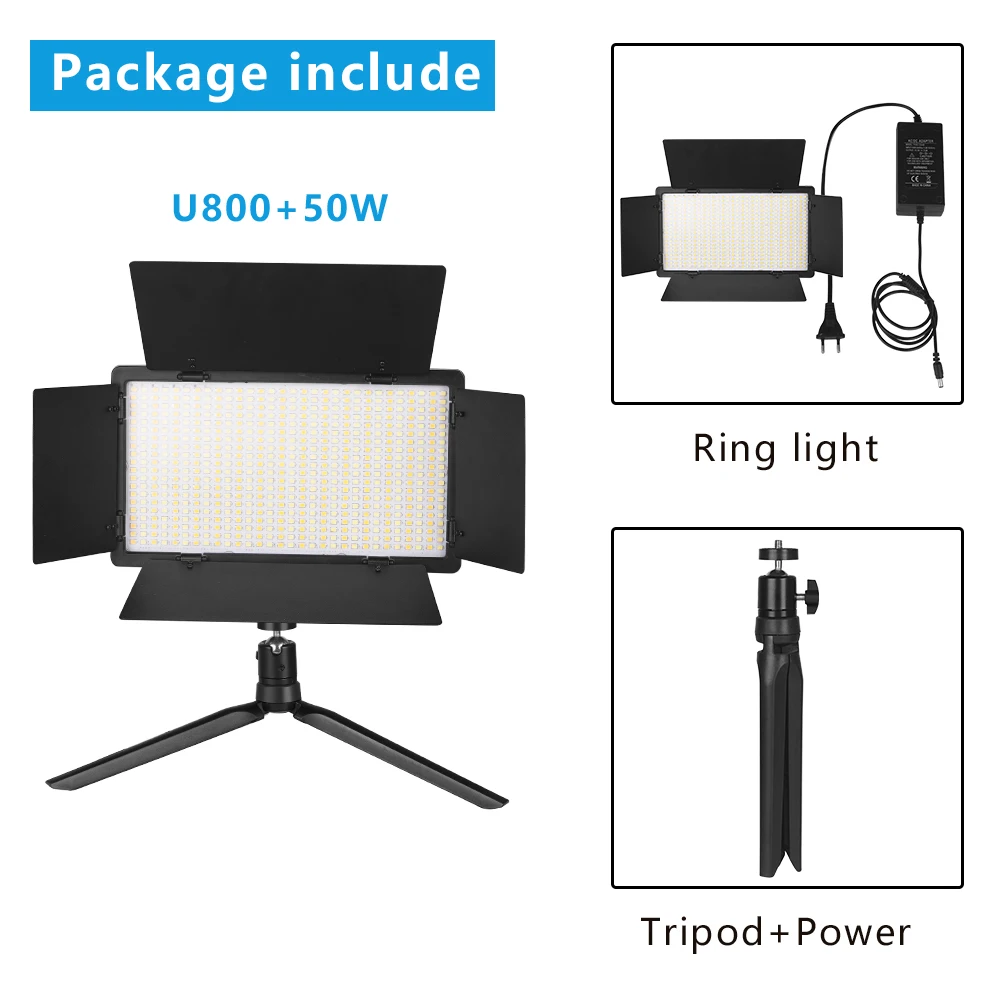 Nagnahz U800 LED Fotostudiolamp voor Tiktok Youbute Game Live Videoverlichting Draagbare video-opname Fotografie Paneellamp
