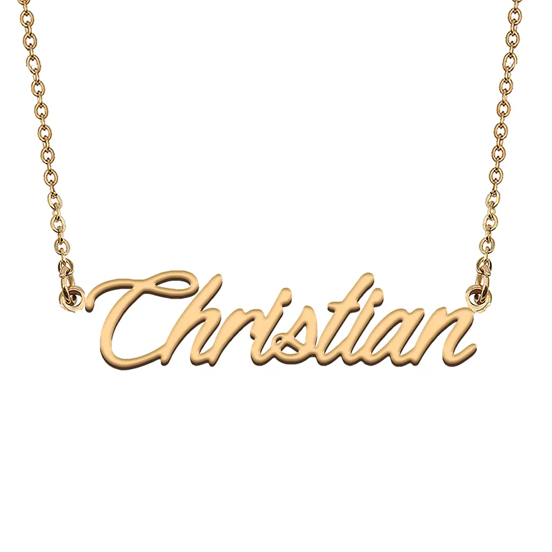 Christian Custom Name Necklace Customized Pendant Choker Personalized Jewelry Gift for Women Girls Friend Christmas Present