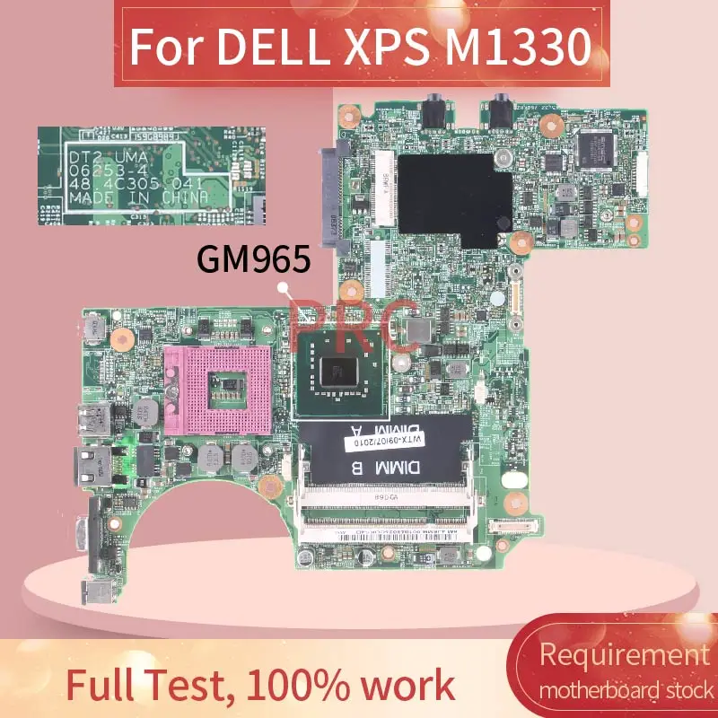 CN-0U942D 0U942D For DELL XPS M1330 Laptop Motherboard 06253-4 GM965 DDR3 Notebook Mainboard