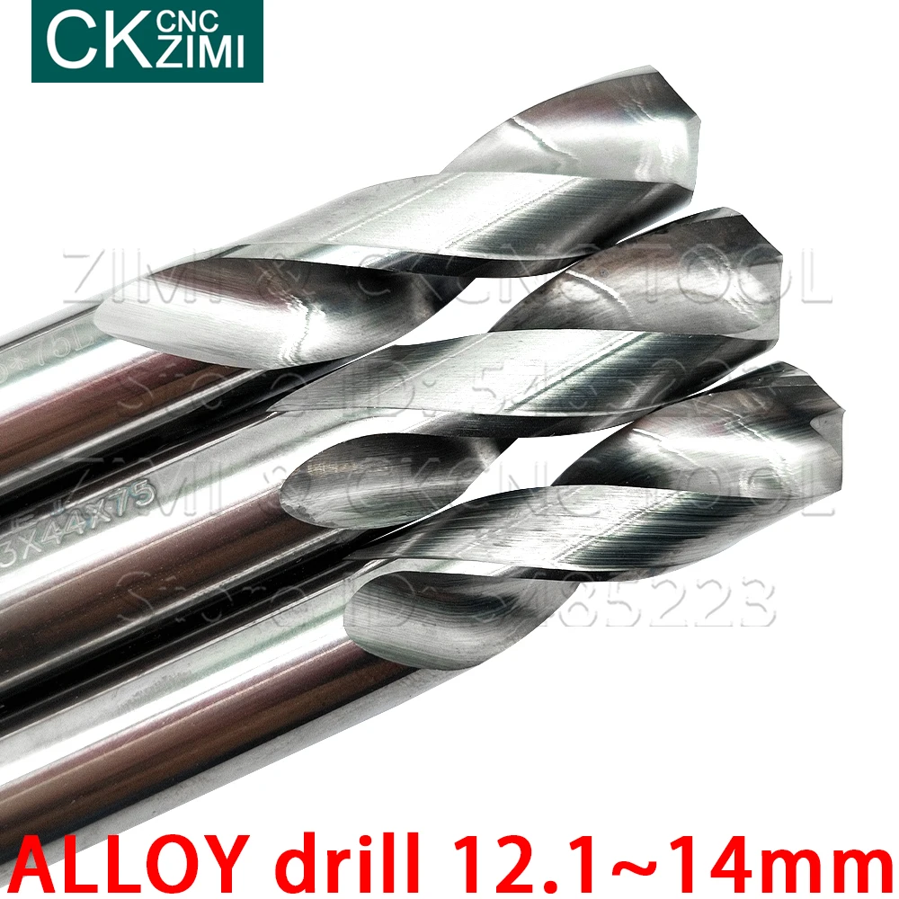 1 Chiếc 12.1-14Mm Carbide Mũi Thép Không Gỉ Gỗ Xoắn Mũi Mũi Khoan Khoan Kim Loại tiện Bằng Máy CNC Máy