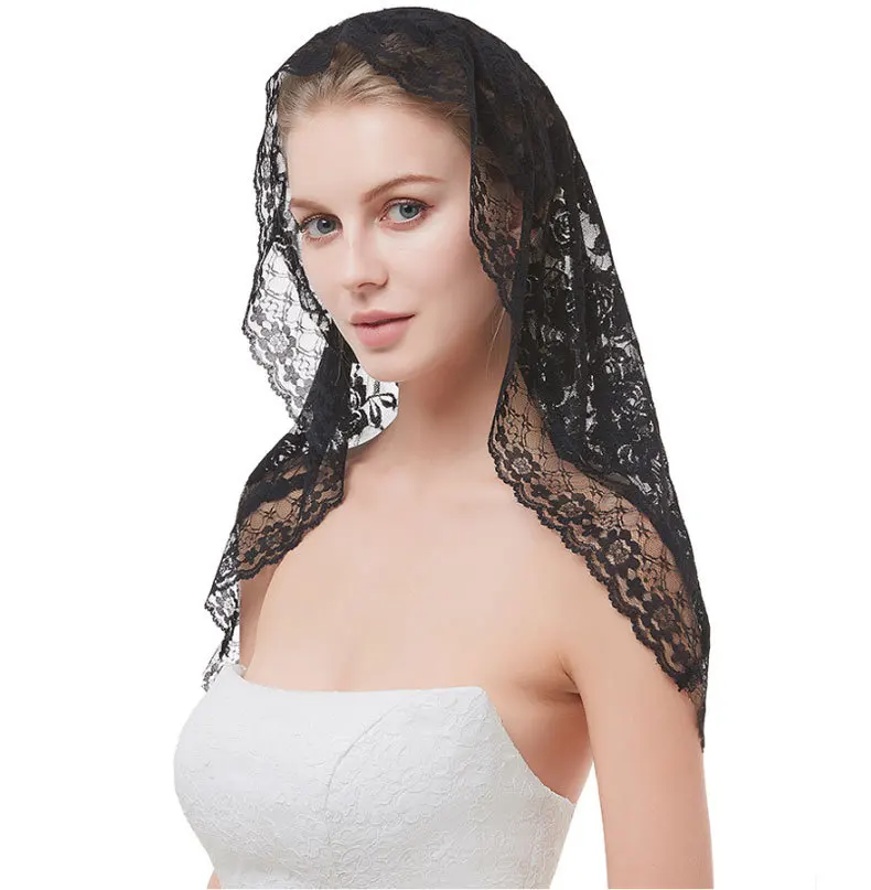 Women Short Wedding Veill Lace  Bridal Veil Face Cover No Comb  Bridal Accessories 2021