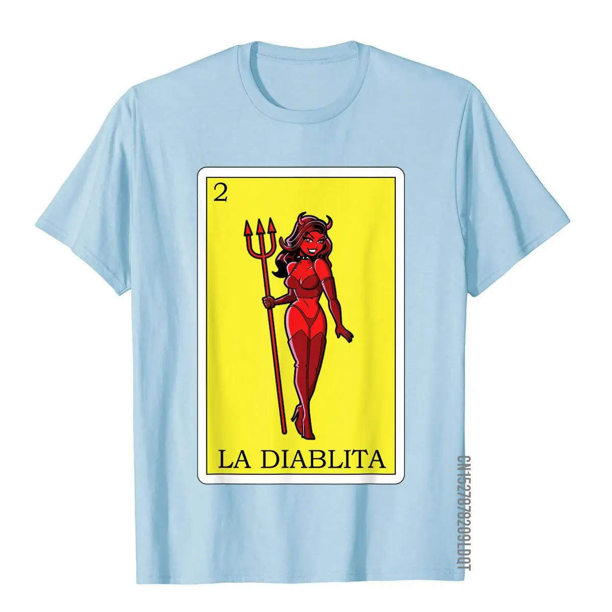 La Diablita Lottery Gift - Mexican Lottery La Diablita T-Shirt Cotton Family Tops Tees Fashionable Men\'s T Shirts Summer