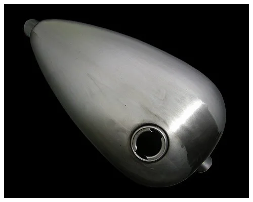 8L Retro Japanese Motorcycle Fuel Tanks Water Drop Bare Metal Vintage Motorbike Gasoline Petrol Oil Tank