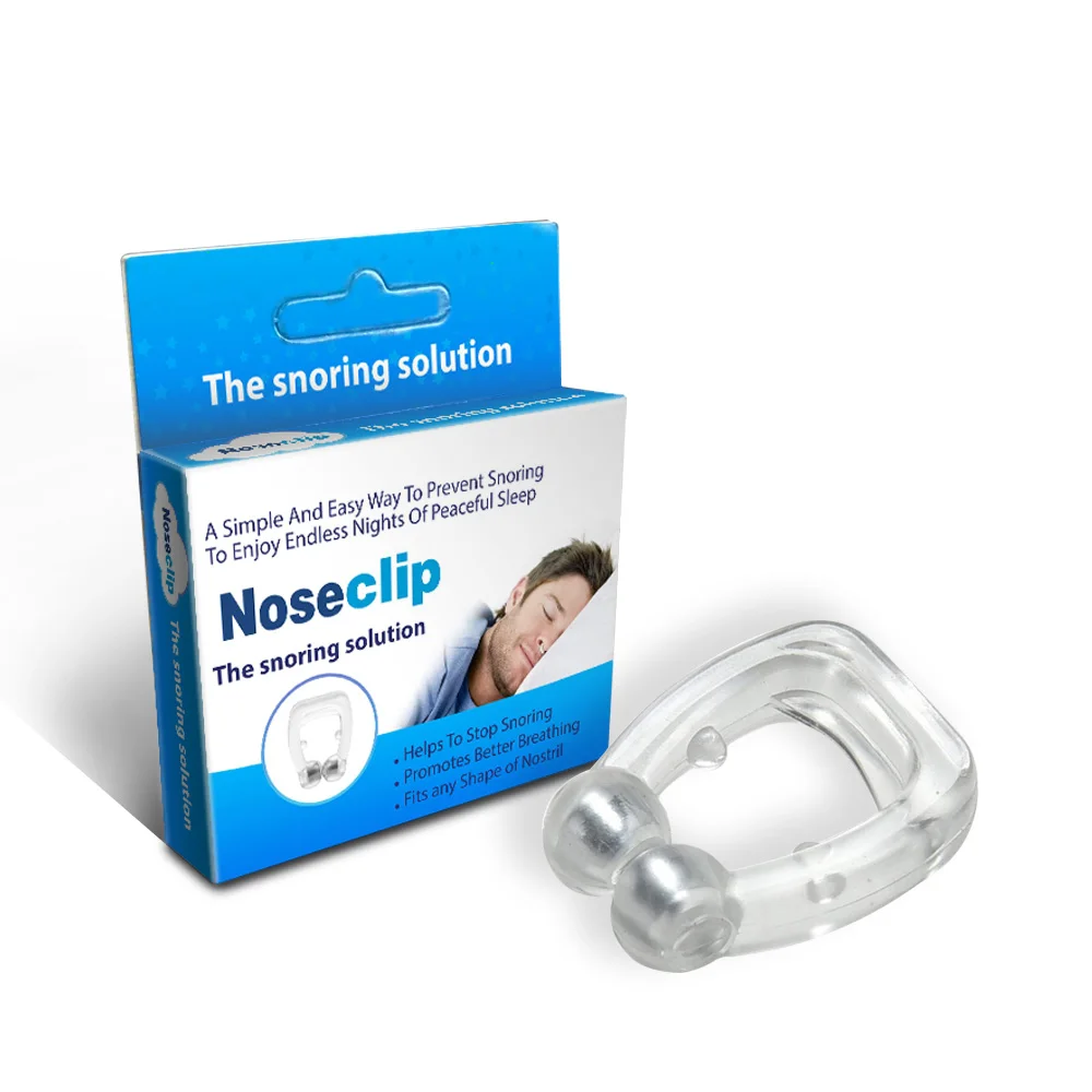 1pcs/Box  Anti-Snoring Silicon Magnetic Nose Clip Stop Snoring Clips  Health Care Better Breath Sleeping Aid Snore Reduce Tool