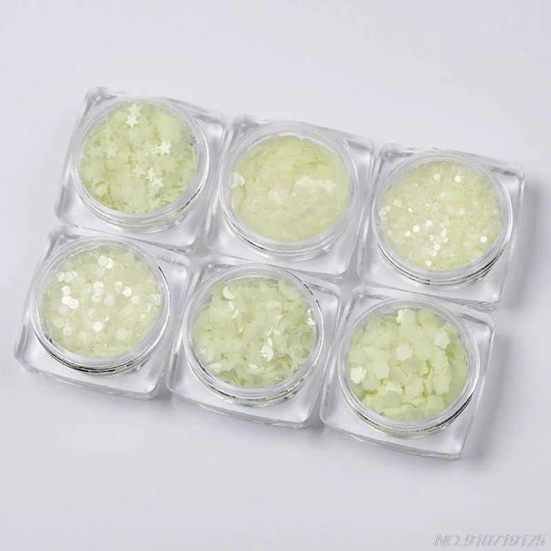 Luminous Sequins Glow Glittersเรซิ่นเครื่องประดับเล็บArt Craft D22 20 Dropshipping