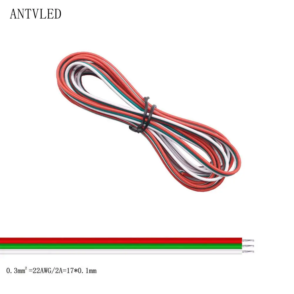 5m/10m/50m/100m 22AWG Led Wire Cable 2pin/3pin/4pin/5pin/6pin For WS2812B WS2811 5050 2835 5730 LED Strip Light