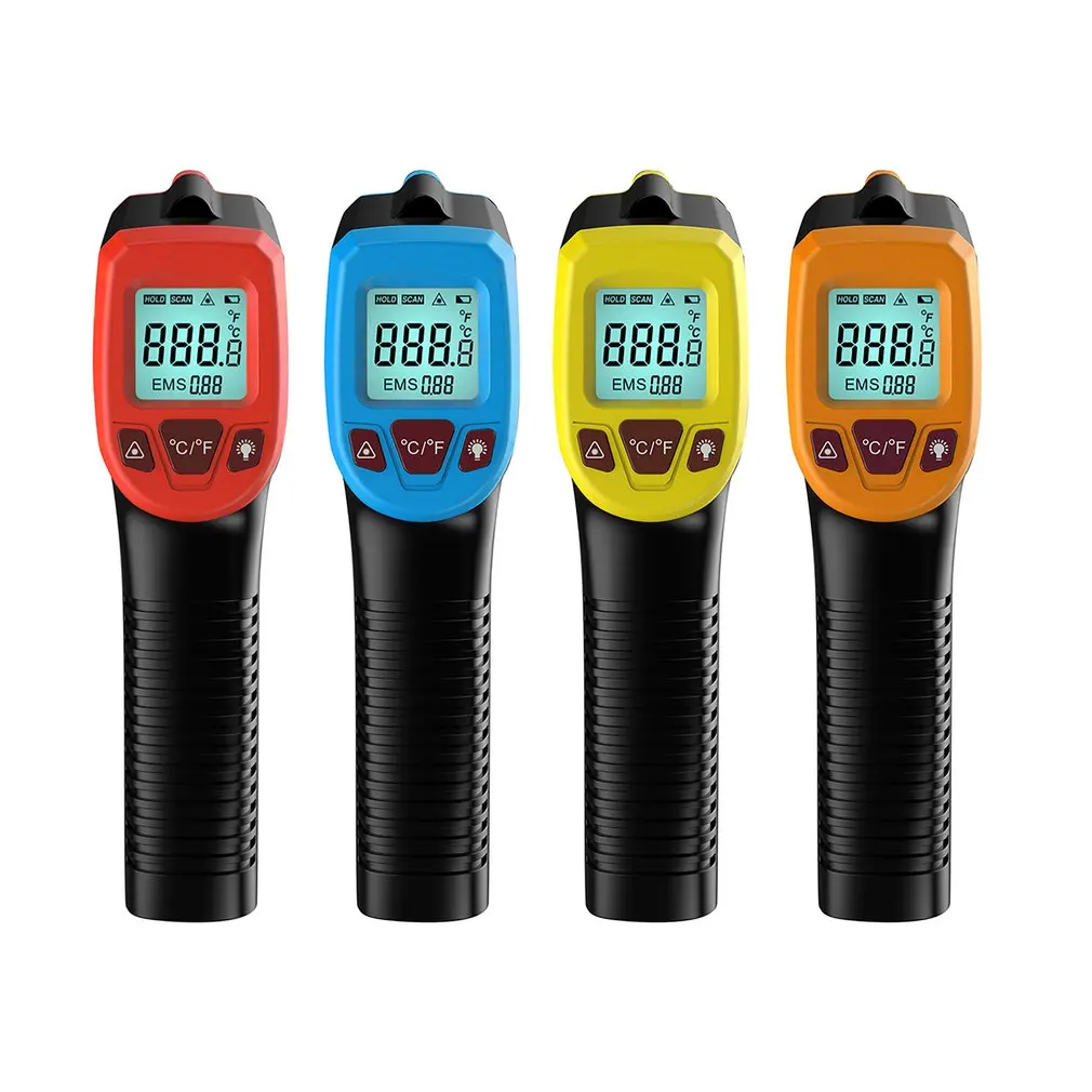 OUTAD Handheld Non-contact IR Infrared Thermometer Digital LCD Laser Pyrometer Surface Temperature Meter Gun Imager CF Backlight